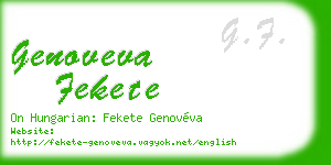 genoveva fekete business card